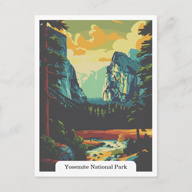Cartão Postal Yosemite National Park, Califórnia EUA (Frente)