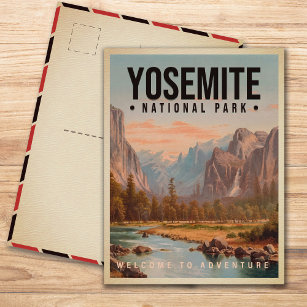 Cartão Postal Yosemite National Park California Vintage