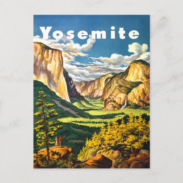 Cartão Postal Yosemite National Park Viagem Art (Frente)