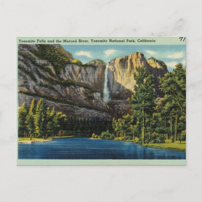 Cartão Postal Yosemite Park Falls (Frente)