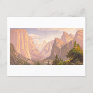 Cartão Postal Yosemite Valley Vintage Pitar Lithógrafo