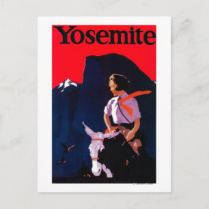 Cartão Postal Yosemite Vintage Poster Yosemite, CA