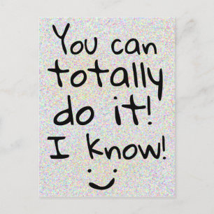 Cartão Postal You can totally do it Fun Motivational Words