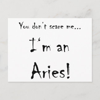 Cartão Postal You don't scare me...Aries