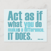 You Make A Difference Motivational Postcard