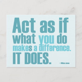 Cartão Postal You Make A Difference Motivational Postcard