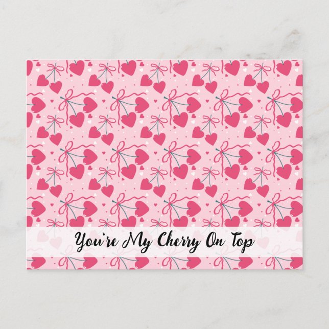 Cartão Postal You’re My Cherry On Top Postcard | Cute Cherry Val (Frente)