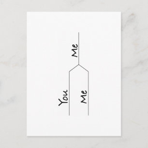 Cartão Postal "You Vs. Me" Marcha Colchete de Estilo de Loucura