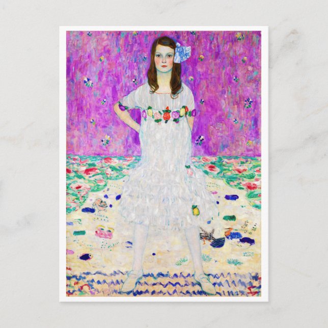 Cartão Postal Young Girl, Gustav Klimt (Frente)