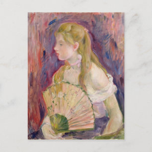 Cartão Postal Young Girl with a Fan, 1893