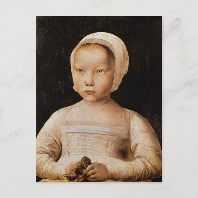 Cartão Postal Young Girl with a Morto Bird, c.1500-25 (Frente)