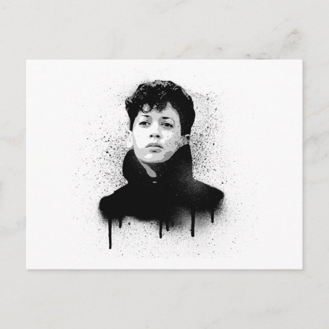 Cartão Postal Young Kamala Harris Grafite Art (Frente)