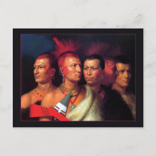 Cartão Postal Young Omahaw, War Eagle, Little Missouri & Pawnew