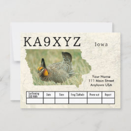 Cartão Postal Your Photo Iowa Shaped Cutout Custom QSL Postcard