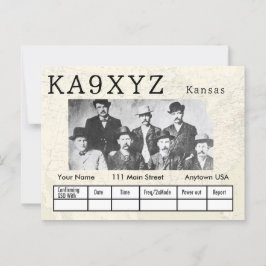 Cartão Postal Your Photo Kansas Shaped Cutout Custom QSL