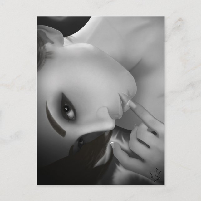 Cartão Postal Yuki bw (Frente)