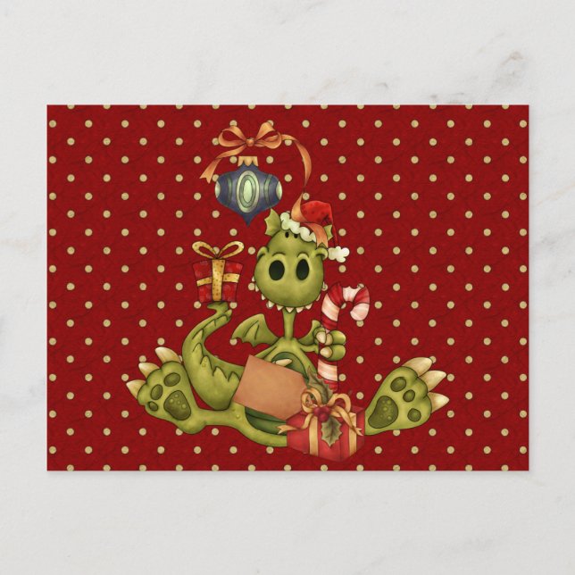 Cartão Postal Yule Dragon (Frente)