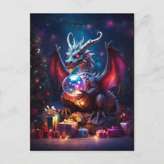 Cartão Postal Yuletide Dragon