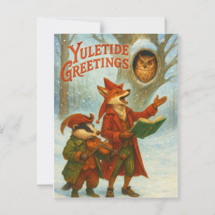 Cartão Postal Yuletide Saudações Folheto