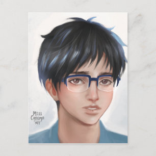 Cartão Postal Yuri no Ice Yuuri fanart