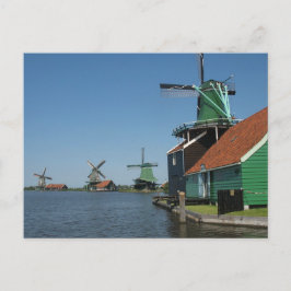 Cartão Postal Zaanse Schans Windmills na Holanda