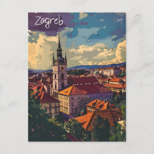 Cartão Postal Zagreb vintage