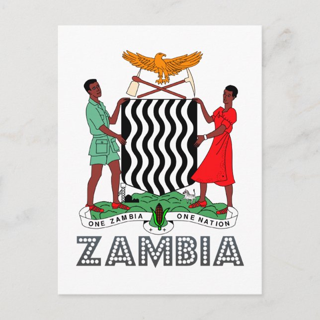 Cartão Postal Zambian Emblem (Frente)