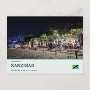 Cartão Postal Zanzibar Stone Town Depois do Anoitecer