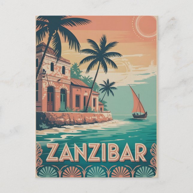 Cartão Postal Zanzibar vintage (Frente)