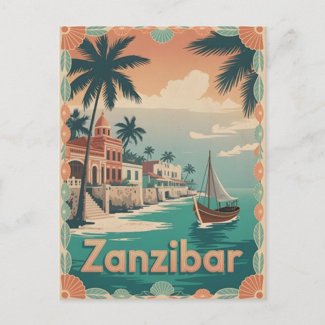 Cartão Postal Zanzibar Vintage (Frente)