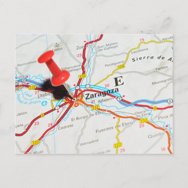Cartão Postal Zaragoza, Aragão, Espanha (Frente)