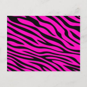 Cartão Postal Zebbra Strips Rosa