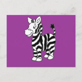 Cartão Postal Zebra