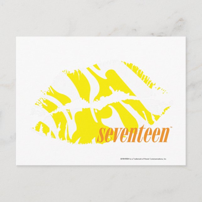 Cartão Postal Zebra Amarelo (Frente)