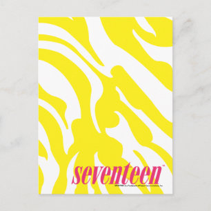 Cartão Postal Zebra Amarelo