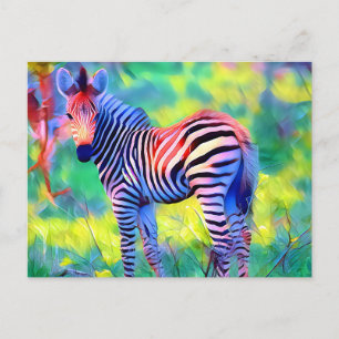 Cartão Postal zebra bebê africana