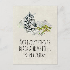Cartão Postal Zebra Cáudia Bonita Com Engraçado Dizendo