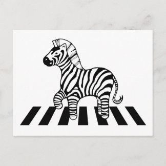 Cartão Postal Zebra Crossing
