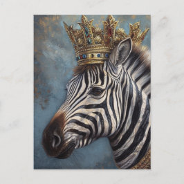 Cartão Postal Zebra em uma Coroa