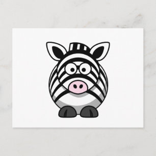 Cartão Postal Zebra Fofo