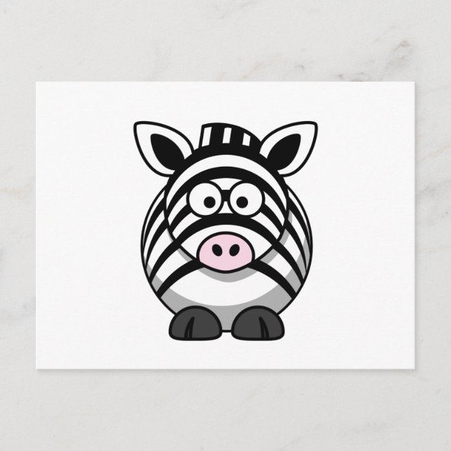 Cartão Postal Zebra Fofo (Frente)