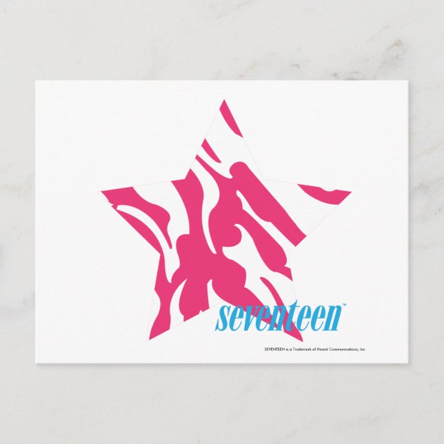 Cartão Postal Zebra Magenta 4 (Frente)