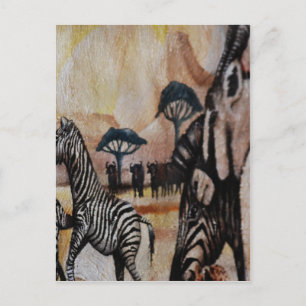 Cartão Postal Zebra Mural