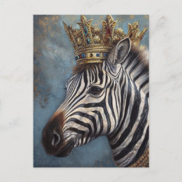 Cartão Postal Zebra numa Coroa