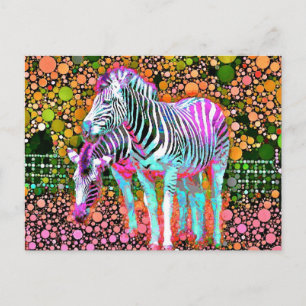 Cartão postal Zebra Pop Art
