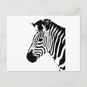 Cartão Postal Zebra Stencil