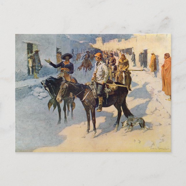 Cartão Postal Zebulon Pike Entrando nos Papais noeis Fe (Frente)