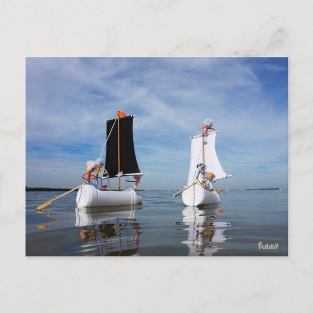 Cartão Postal Zeilende Fubby's die op avontuur gaan. (Frente)
