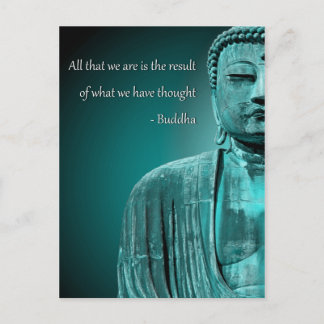 Cartão Postal Zen Buddha Cotação Inspiracional Espiritual