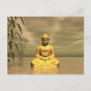 Cartão Postal Zen buddha meditando